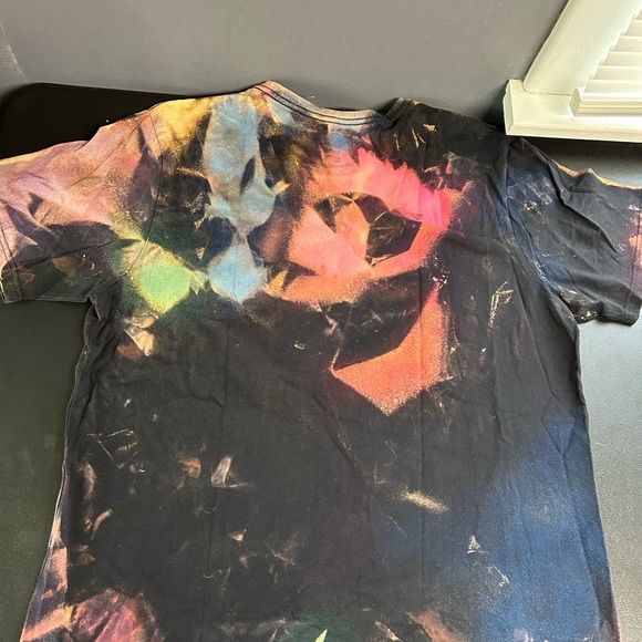 Men’s 2X Bleached Dyed  T Shirt Abstract Colorful Grunge Skater Graffiti‎ Artsy - Picture 7 of 15